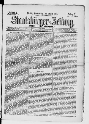 Staatsbürger-Zeitung vom 23.04.1874