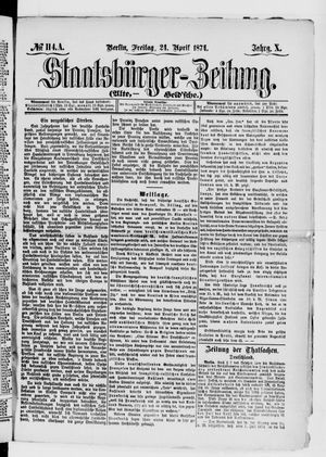 Staatsbürger-Zeitung vom 24.04.1874