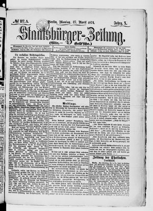 Staatsbürger-Zeitung on Apr 27, 1874