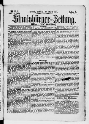 Staatsbürger-Zeitung vom 28.04.1874