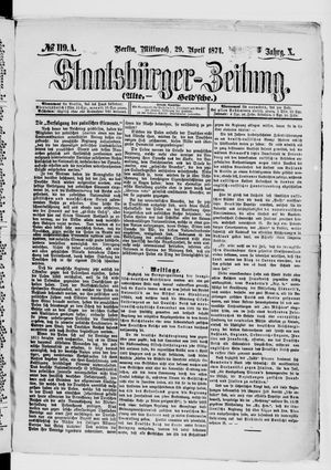 Staatsbürger-Zeitung vom 29.04.1874