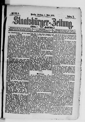 Staatsbürger-Zeitung vom 01.05.1874