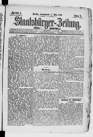 Staatsbürger-Zeitung on May 2, 1874