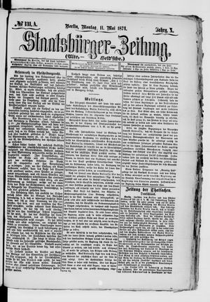 Staatsbürger-Zeitung vom 11.05.1874