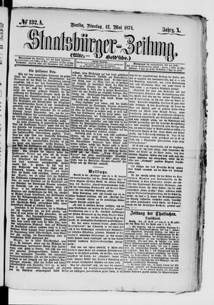 Staatsbürger-Zeitung vom 12.05.1874