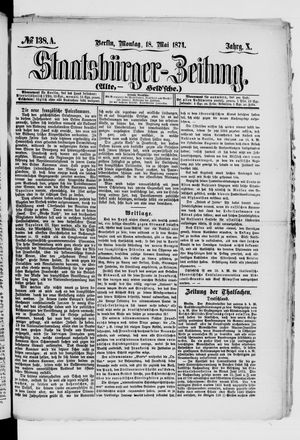 Staatsbürger-Zeitung vom 18.05.1874