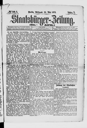 Staatsbürger-Zeitung vom 20.05.1874