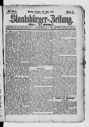 Staatsbürger-Zeitung vom 29.05.1874