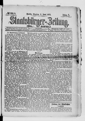 Staatsbürger-Zeitung vom 02.06.1874