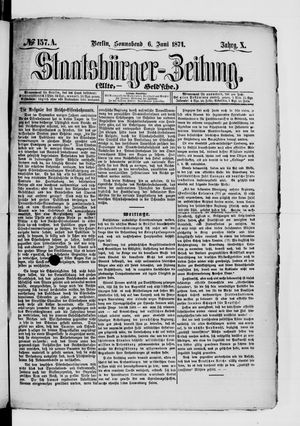 Staatsbürger-Zeitung vom 06.06.1874