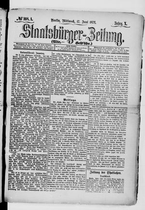 Staatsbürger-Zeitung vom 17.06.1874