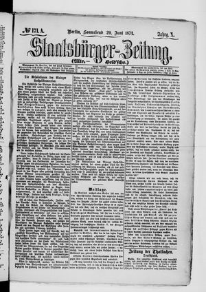 Staatsbürger-Zeitung vom 20.06.1874
