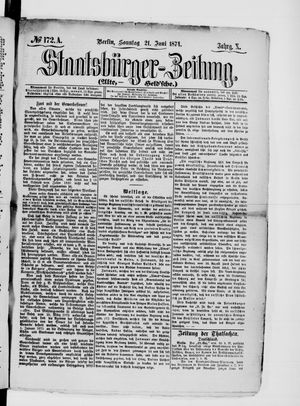 Staatsbürger-Zeitung vom 21.06.1874