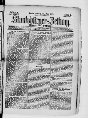 Staatsbürger-Zeitung on Jun 23, 1874