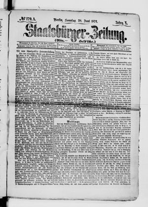 Staatsbürger-Zeitung vom 28.06.1874