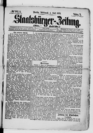 Staatsbürger-Zeitung vom 01.07.1874