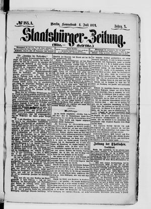 Staatsbürger-Zeitung on Jul 4, 1874
