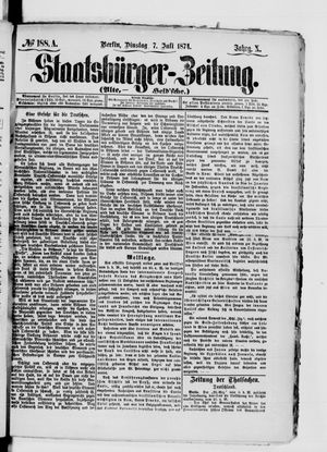 Staatsbürger-Zeitung vom 07.07.1874