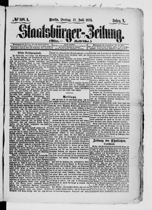 Staatsbürger-Zeitung vom 17.07.1874