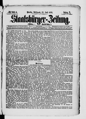Staatsbürger-Zeitung vom 22.07.1874