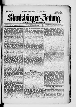 Staatsbürger-Zeitung vom 25.07.1874