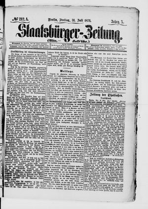 Staatsbürger-Zeitung vom 31.07.1874