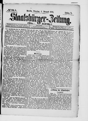 Staatsbürger-Zeitung vom 04.08.1874