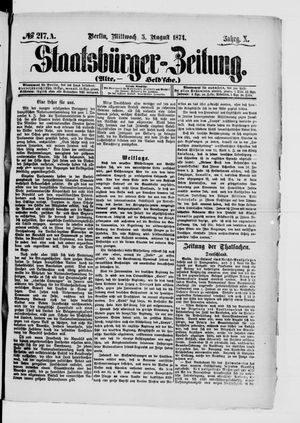 Staatsbürger-Zeitung vom 05.08.1874