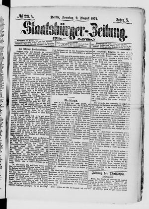 Staatsbürger-Zeitung vom 09.08.1874