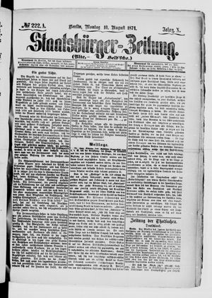 Staatsbürger-Zeitung on Aug 10, 1874