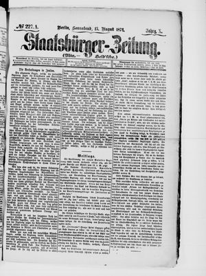 Staatsbürger-Zeitung vom 15.08.1874