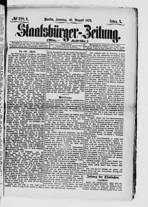 Staatsbürger-Zeitung vom 16.08.1874