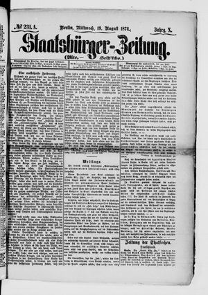 Staatsbürger-Zeitung vom 19.08.1874