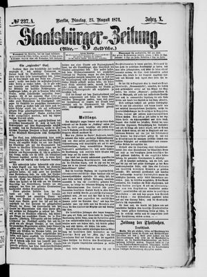 Staatsbürger-Zeitung vom 25.08.1874