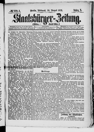 Staatsbürger-Zeitung vom 26.08.1874