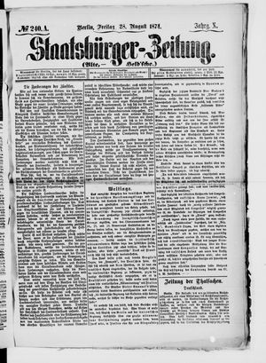 Staatsbürger-Zeitung vom 28.08.1874