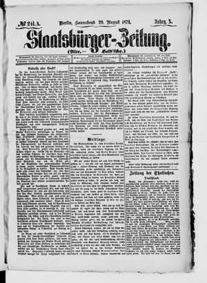 Staatsbürger-Zeitung vom 29.08.1874