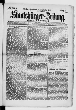 Staatsbürger-Zeitung vom 05.09.1874