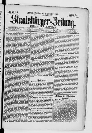 Staatsbürger-Zeitung vom 11.09.1874