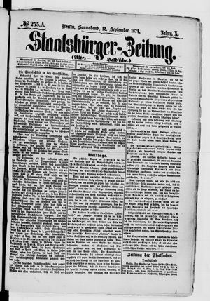 Staatsbürger-Zeitung vom 12.09.1874