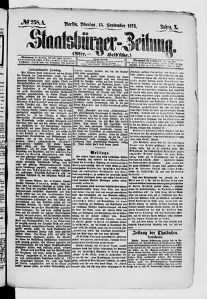 Staatsbürger-Zeitung vom 15.09.1874