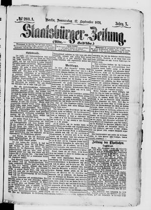 Staatsbürger-Zeitung vom 17.09.1874