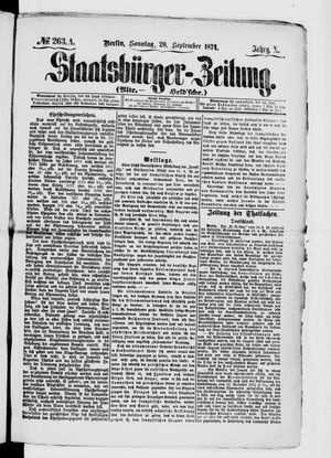 Staatsbürger-Zeitung vom 20.09.1874