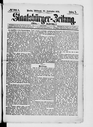 Staatsbürger-Zeitung on Sep 23, 1874