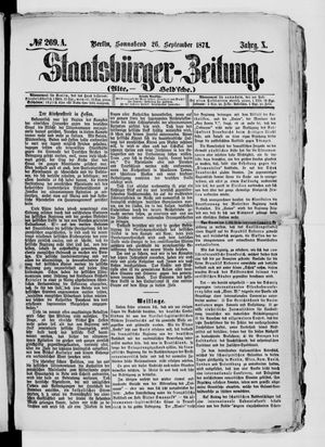 Staatsbürger-Zeitung vom 26.09.1874