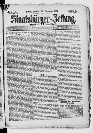 Staatsbürger-Zeitung vom 28.09.1874
