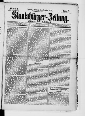 Staatsbürger-Zeitung vom 02.10.1874