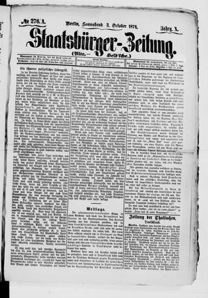 Staatsbürger-Zeitung vom 03.10.1874