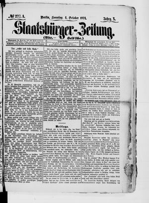Staatsbürger-Zeitung vom 04.10.1874