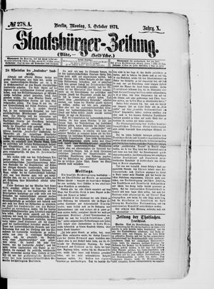 Staatsbürger-Zeitung on Oct 5, 1874
